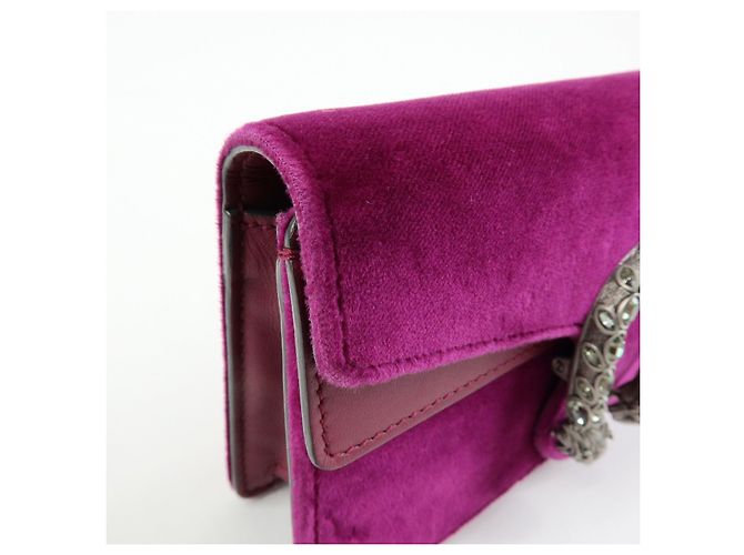 Borsa GUCCI Dionysus Super Mini Bag in velluto con catena 476432 - vista 13