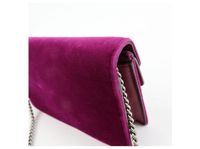 Borsa GUCCI Dionysus Super Mini Bag in velluto con catena 476432 - vista 14