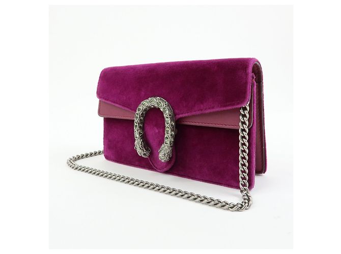 Borsa GUCCI Dionysus Super Mini Bag in velluto con catena 476432 - vista 3
