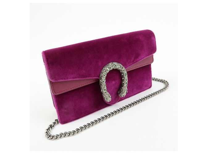 Borsa GUCCI Dionysus Super Mini Bag in velluto con catena 476432 - vista 4