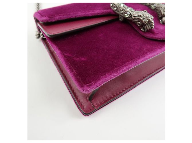 Borsa GUCCI Dionysus Super Mini Bag in velluto con catena 476432 - vista 9