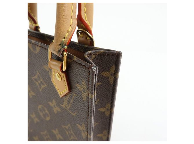 Louis Vuitton Monogram Petit Sac Plat Borsa a Mano e a Spalla 2Way M69442 - vista 17