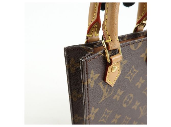 Louis Vuitton Monogram Petit Sac Plat Borsa a Mano e a Spalla 2Way M69442 - vista 18