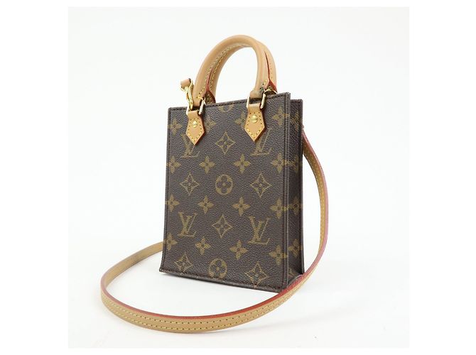 Louis Vuitton Monogram Petit Sac Plat Borsa a Mano e a Spalla 2Way M69442 - vista 3