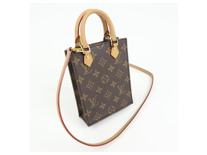 Louis Vuitton Monogram Petit Sac Plat Borsa a Mano e a Spalla 2Way M69442 - vista 4