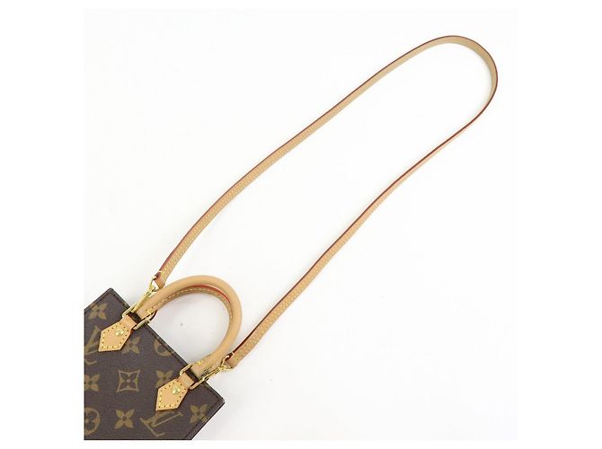 Louis Vuitton Monogram Petit Sac Plat Borsa a Mano e a Spalla 2Way M69442 - vista 6