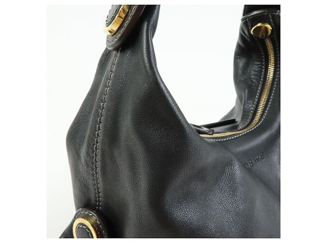 Borsa a spalla e borsa a mano in pelle LOEWE Logo Nero - vista 15
