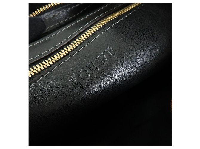 Borsa a spalla e borsa a mano in pelle LOEWE Logo Nero - vista 24