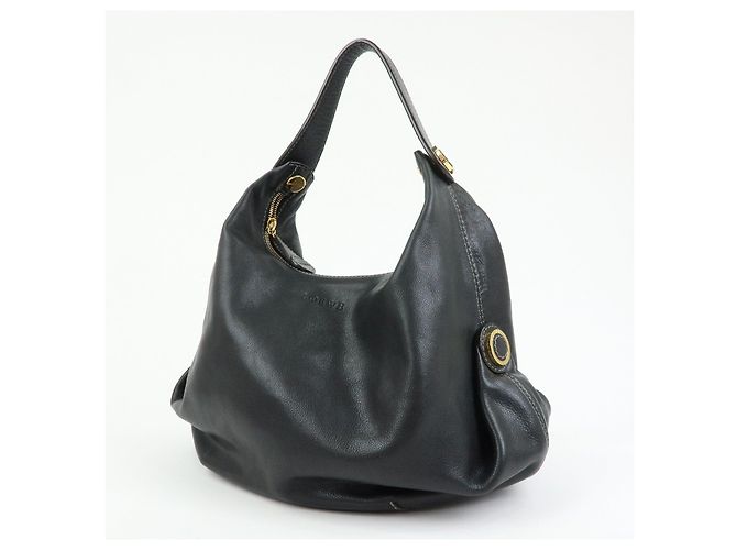 Borsa a spalla e borsa a mano in pelle LOEWE Logo Nero - vista 3