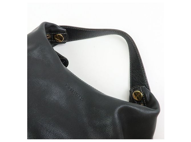 Borsa a spalla e borsa a mano in pelle LOEWE Logo Nero - vista 6
