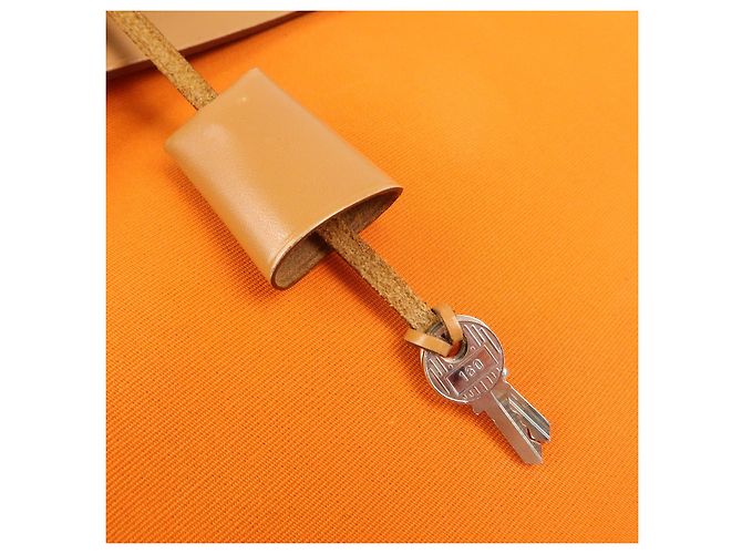Hermès HERMES Herline Toile Officier Leather 2Way Hand Shoulder Bag □T Stamped - vista 13
