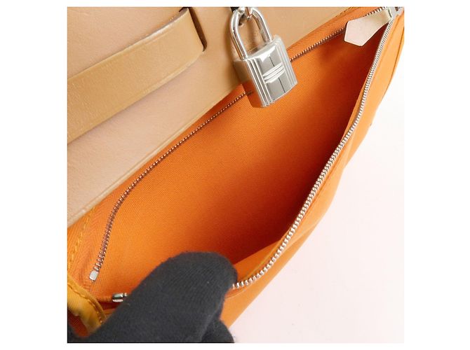 Hermès HERMES Herline Toile Officier Leather 2Way Hand Shoulder Bag □T Stamped - vista 15