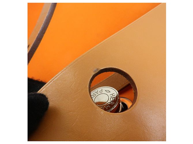 Hermès HERMES Herline Toile Officier Leather 2Way Hand Shoulder Bag □T Stamped - vista 20
