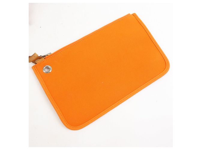 Hermès HERMES Herline Toile Officier Leather 2Way Hand Shoulder Bag □T Stamped - vista 21