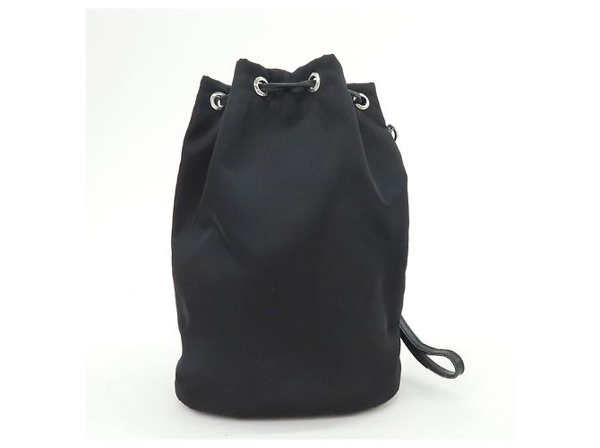 PRADA Borsa Pouch in Nylon e Pelle Saffiano con Logo Triangolare Nero 1NS369 - vista 2