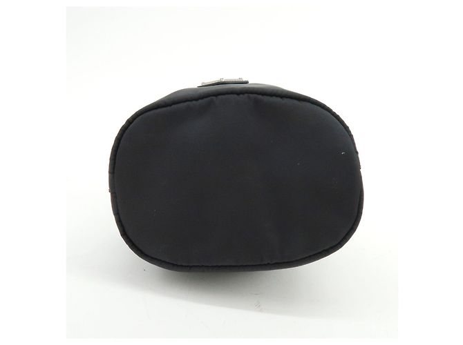PRADA Borsa Pouch in Nylon e Pelle Saffiano con Logo Triangolare Nero 1NS369 - vista 5