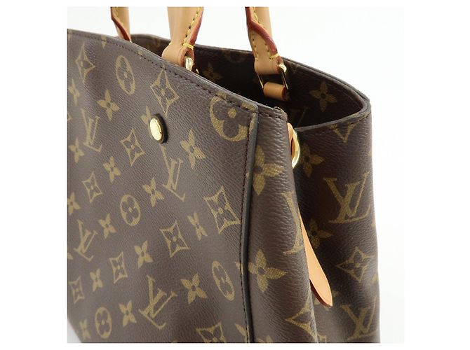 Louis Vuitton Monogram Montaigne MM 2Way Bag Hand Bag Brown M41056 - vista 13