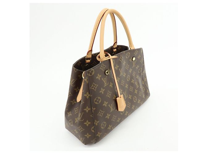 Louis Vuitton Monogram Montaigne MM 2Way Bag Hand Bag Brown M41056 - vista 4