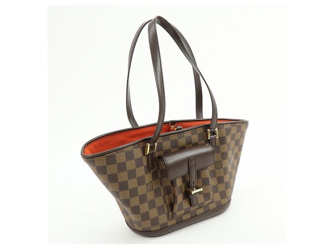 Borsa Tote Louis Vuitton Manosque PM Damier Canvas Ebene N51121 - vista 4