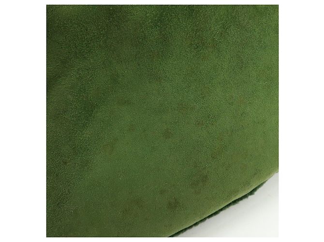 Borsa Tote CHANEL in Suede Mouton Verde - vista 17
