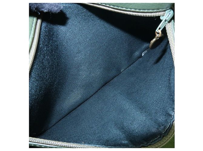Borsa Tote CHANEL in Suede Mouton Verde - vista 20