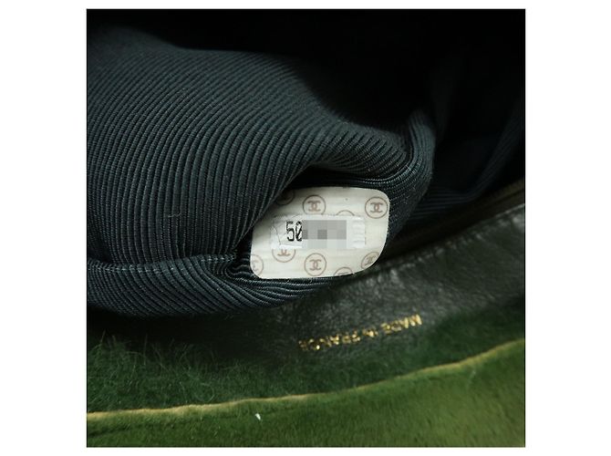 Borsa Tote CHANEL in Suede Mouton Verde - vista 23