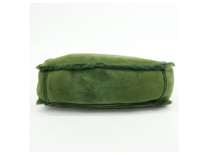 Borsa Tote CHANEL in Suede Mouton Verde - vista 5