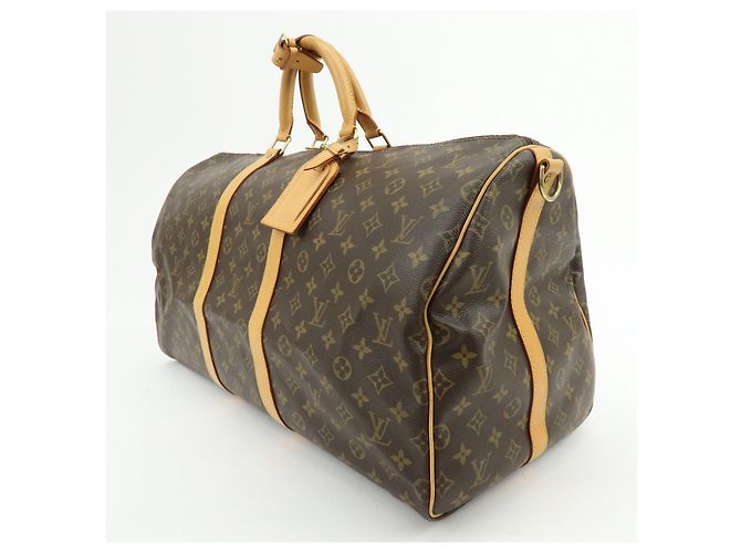 Louis Vuitton Monogram Keep All Bandouliere 55 Boston Bag Brown M41414 - vista 3