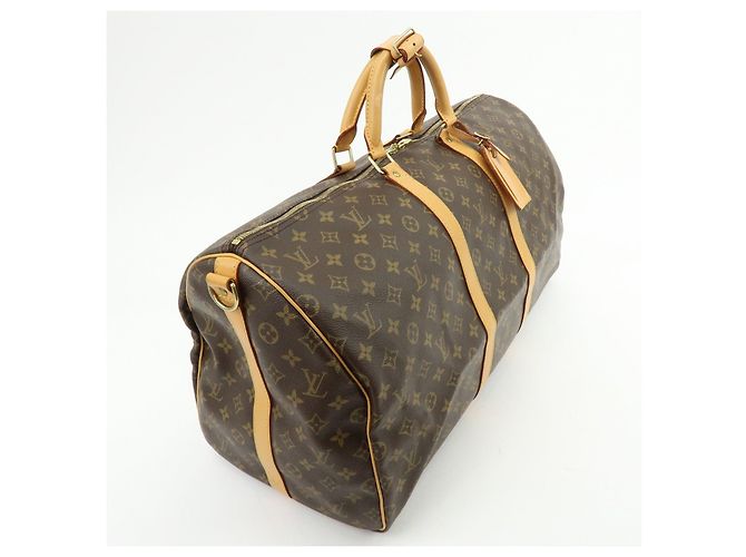Louis Vuitton Monogram Keep All Bandouliere 55 Boston Bag Brown M41414 - vista 4