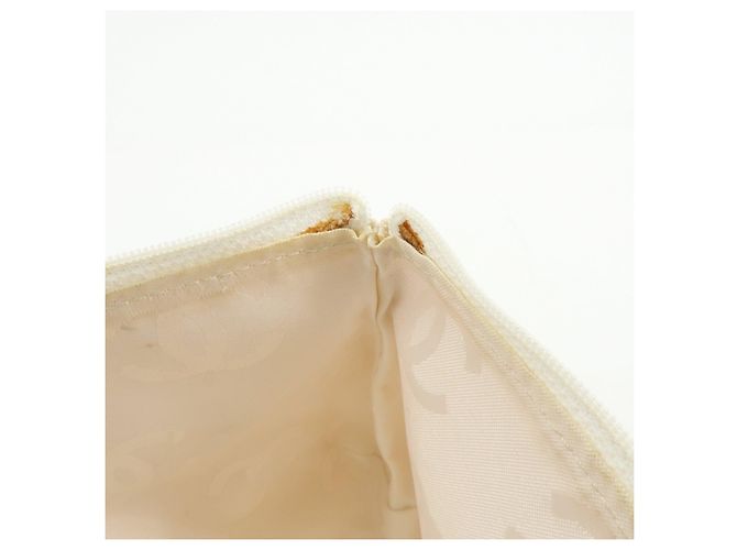 CHANEL COCO Mark Lackleder Schultertasche mit Perforation und Kette Ivory - Ansicht 22