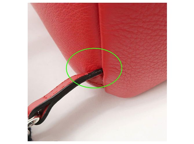 FENDI By the way Leather Mini Backpack Rucksack Studs Red 8BZ038 - view 11