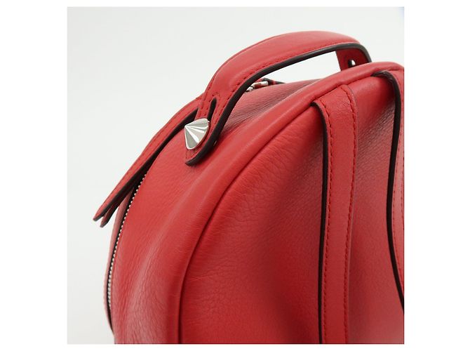 FENDI By the way Leather Mini Backpack Rucksack Studs Red 8BZ038 - view 17