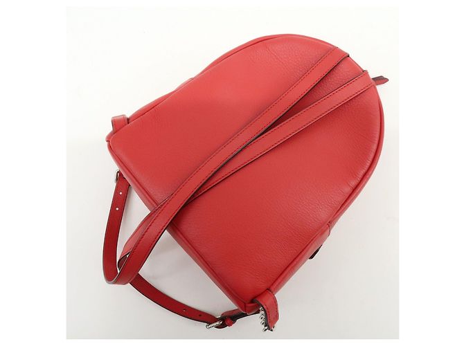 FENDI By the way Leather Mini Backpack Rucksack Studs Red 8BZ038 - view 7
