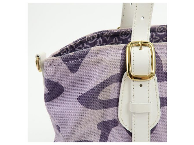 Borsa Tote Louis Vuitton Cruise Line Tahitienne PM Canvas Lilas M95680 - vista 14