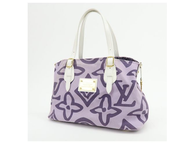 Borsa Tote Louis Vuitton Cruise Line Tahitienne PM Canvas Lilas M95680 - vista 3