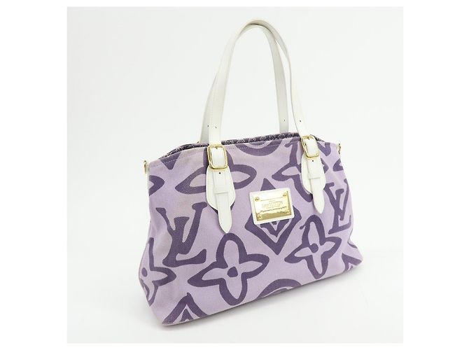 Borsa Tote Louis Vuitton Cruise Line Tahitienne PM Canvas Lilas M95680 - vista 4
