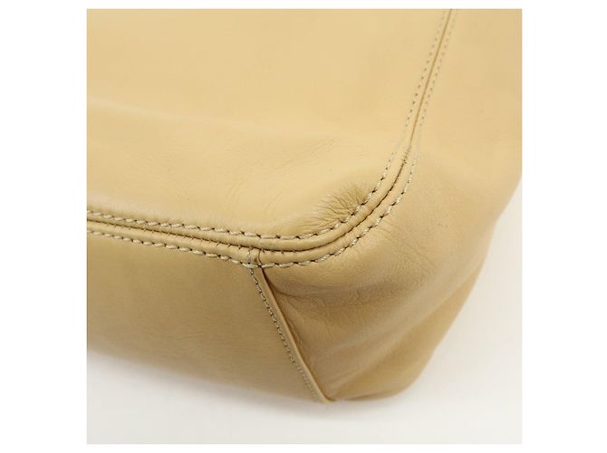 Borsa a tracolla e borsa a mano CHANEL COCO Mark in pelle d'agnello Beige - vista 11