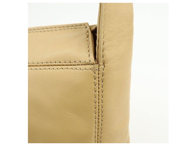 Borsa a tracolla e borsa a mano CHANEL COCO Mark in pelle d'agnello Beige - vista 13