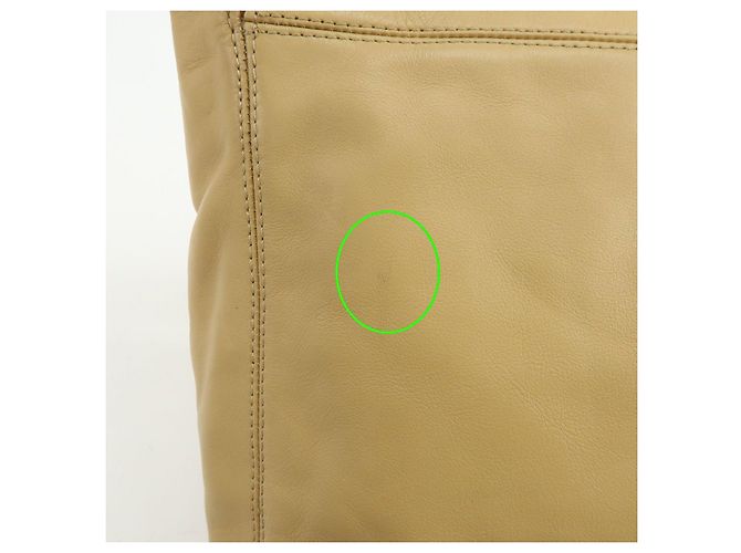 Borsa a tracolla e borsa a mano CHANEL COCO Mark in pelle d'agnello Beige - vista 17