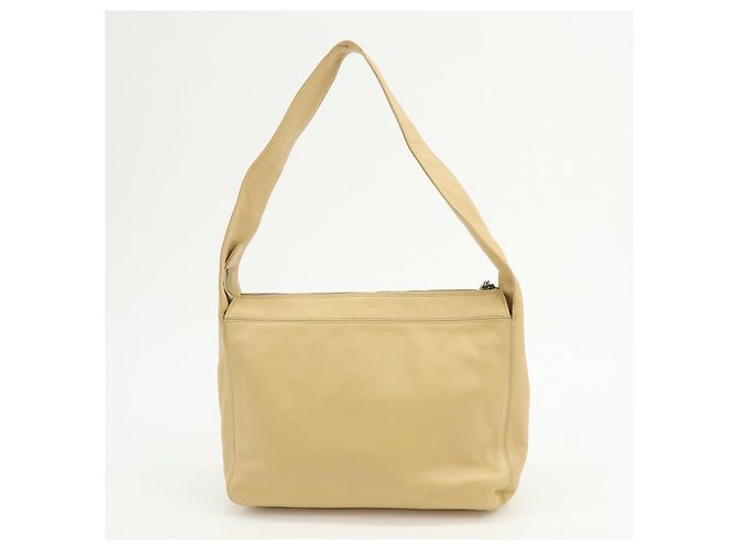 Borsa a tracolla e borsa a mano CHANEL COCO Mark in pelle d'agnello Beige - vista 2