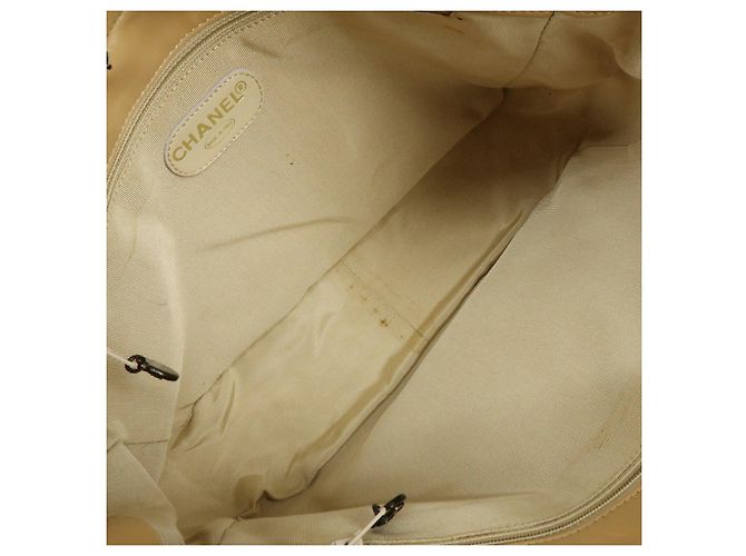 Borsa a tracolla e borsa a mano CHANEL COCO Mark in pelle d'agnello Beige - vista 21