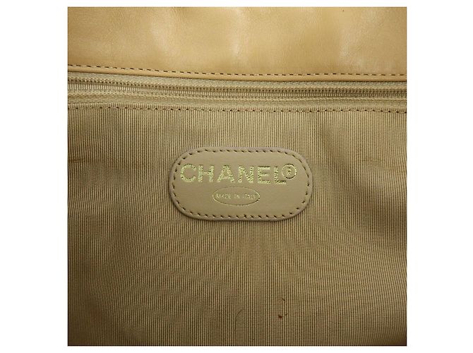 Borsa a tracolla e borsa a mano CHANEL COCO Mark in pelle d'agnello Beige - vista 23