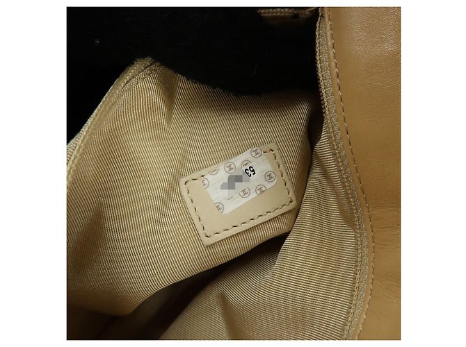 Borsa a tracolla e borsa a mano CHANEL COCO Mark in pelle d'agnello Beige - vista 24