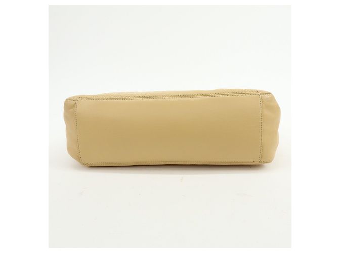 Borsa a tracolla e borsa a mano CHANEL COCO Mark in pelle d'agnello Beige - vista 5
