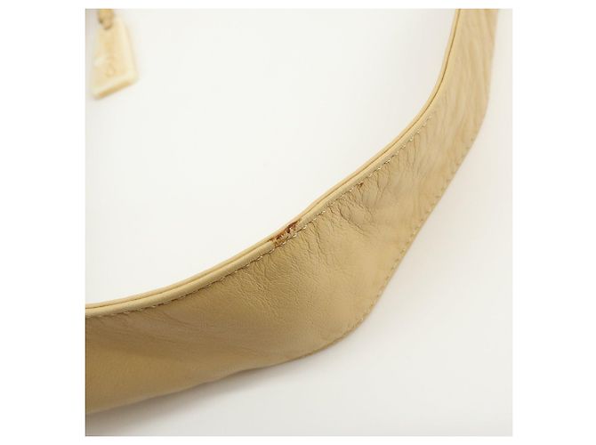 Borsa a tracolla e borsa a mano CHANEL COCO Mark in pelle d'agnello Beige - vista 7