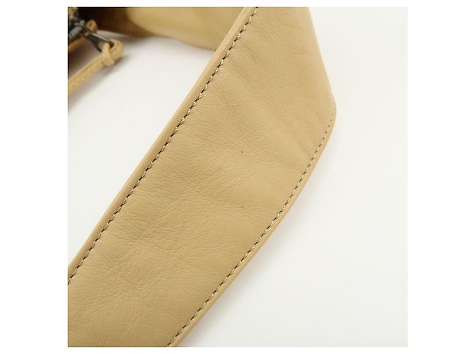 Borsa a tracolla e borsa a mano CHANEL COCO Mark in pelle d'agnello Beige - vista 8
