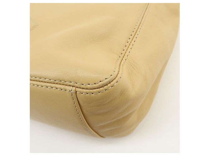 Borsa a tracolla e borsa a mano CHANEL COCO Mark in pelle d'agnello Beige - vista 9