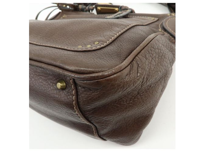 Chloé Borsa a tracolla e borsa a mano Chloe Paddington in pelle Marrone Scuro - vista 11