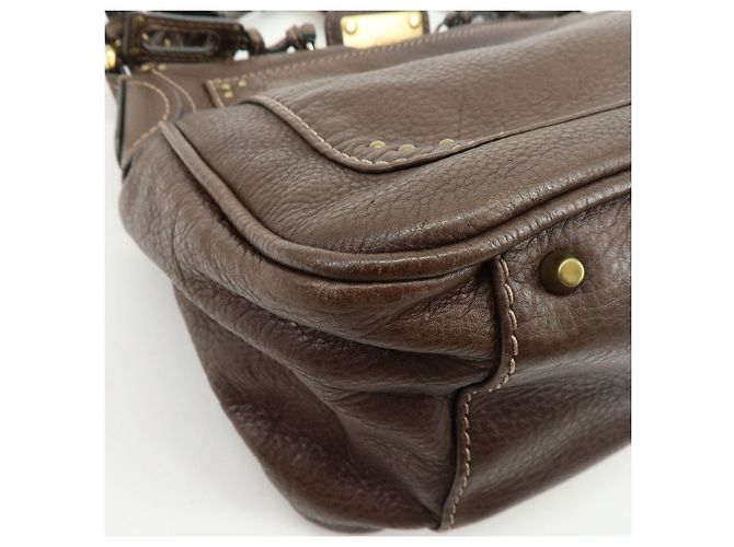 Chloé Borsa a tracolla e borsa a mano Chloe Paddington in pelle Marrone Scuro - vista 12