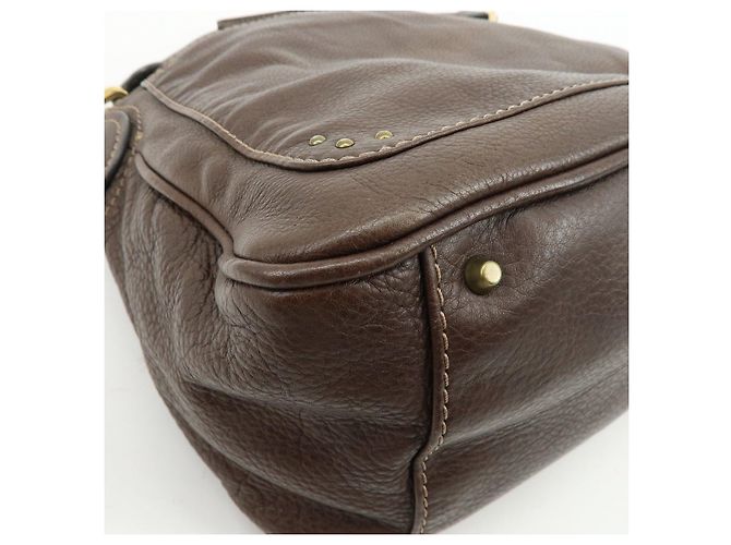 Chloé Borsa a tracolla e borsa a mano Chloe Paddington in pelle Marrone Scuro - vista 14